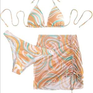 Orange Swirl Bikini Set